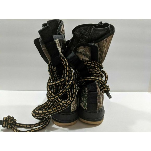 NEW Nike Air Force Men\'s Black Camo Boots Sz 9.5